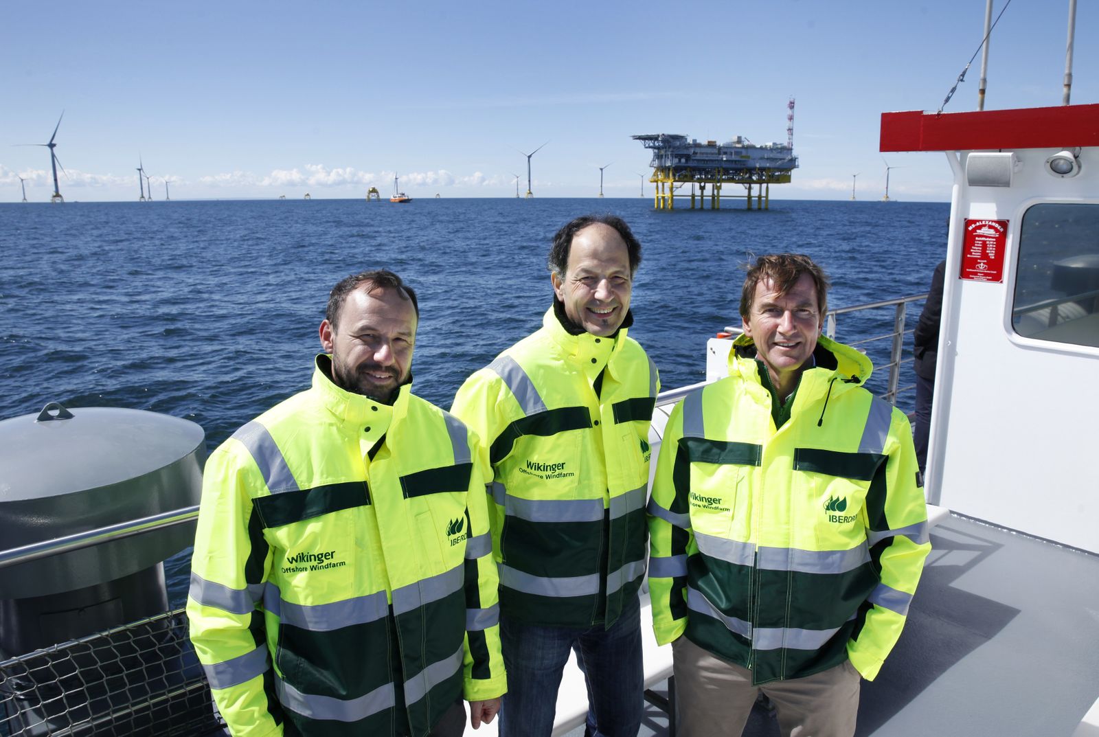 Puerto Real, presente en la estación eólico marina Wikinger