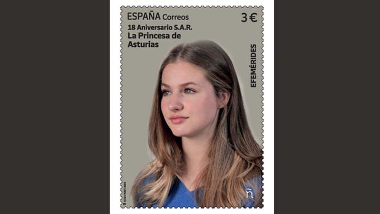 Este es el sello conmemorativo que Correos ha presentado para la princesa Leonor