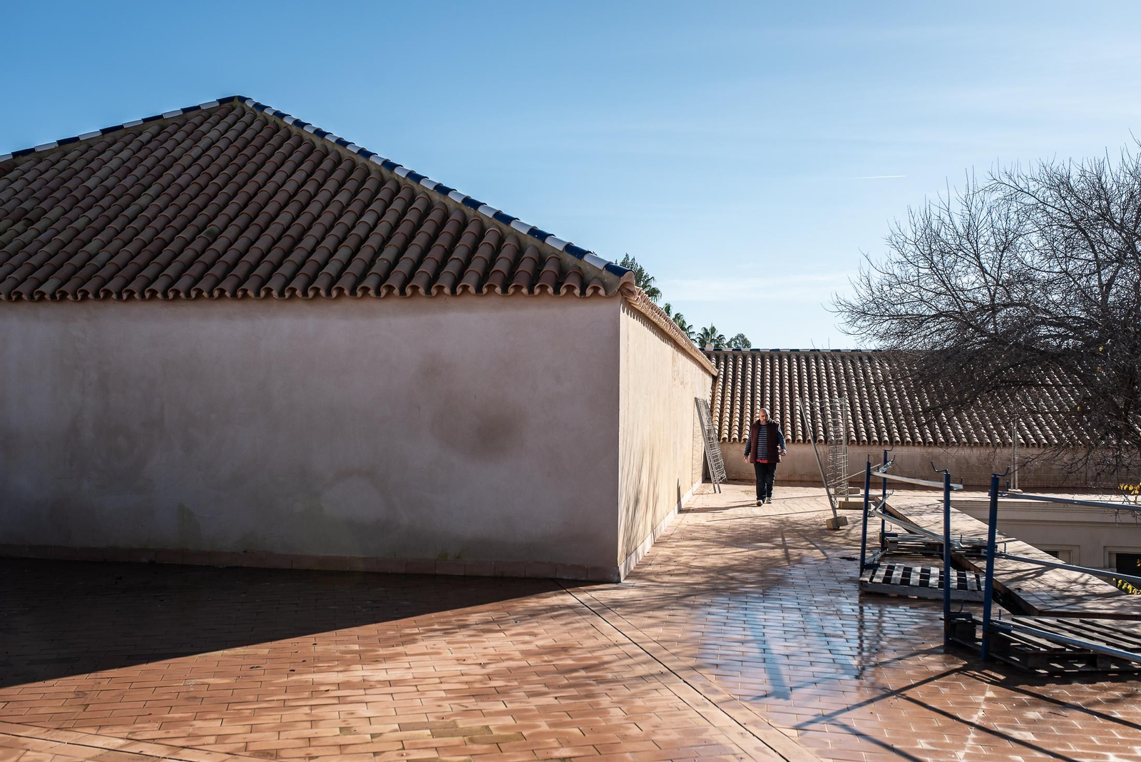 Una visita a las obras del IES La Rábida, en imágenes