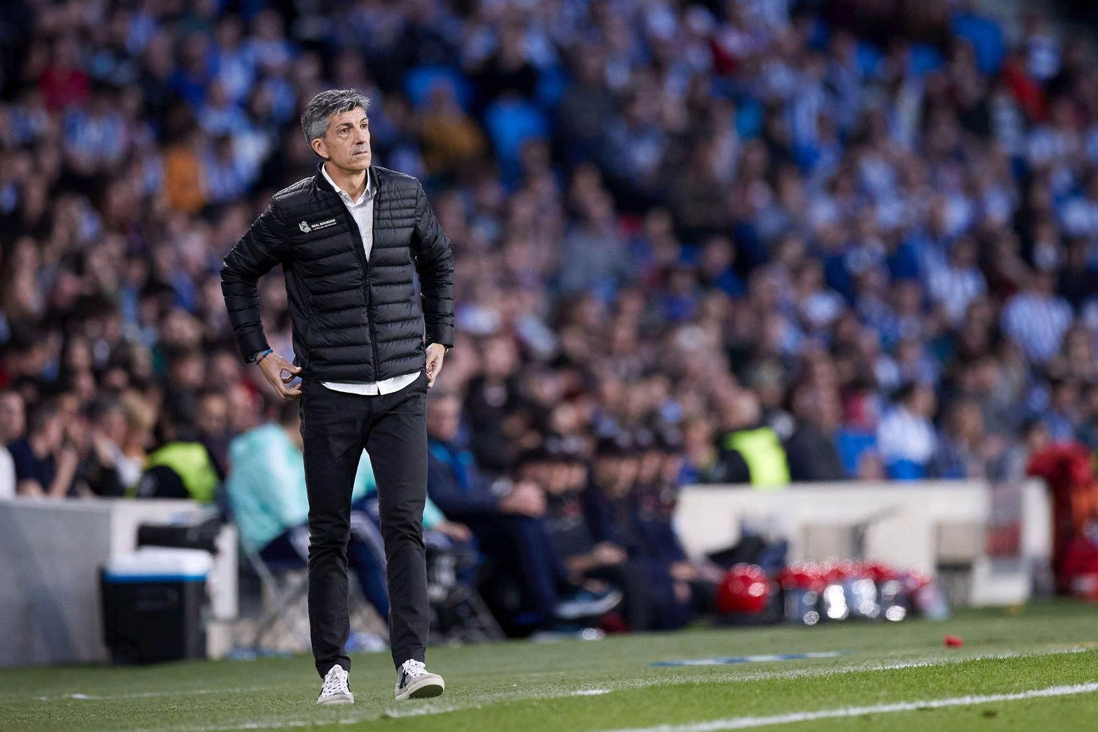 El preparador de la Real Sociedad, en el último encuentro liguero