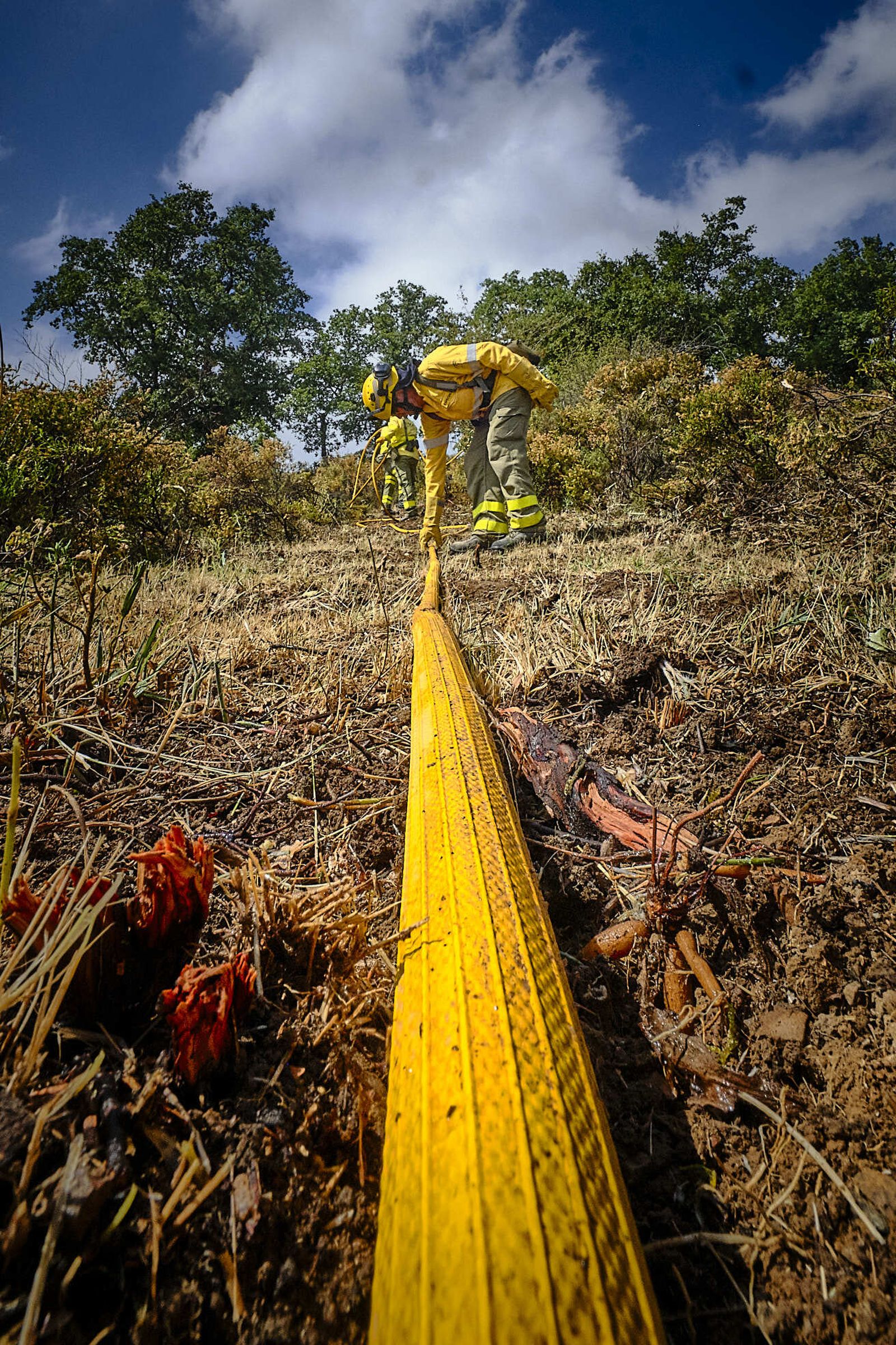 Simulacro de incendio del CEDEFO de Algodonales.