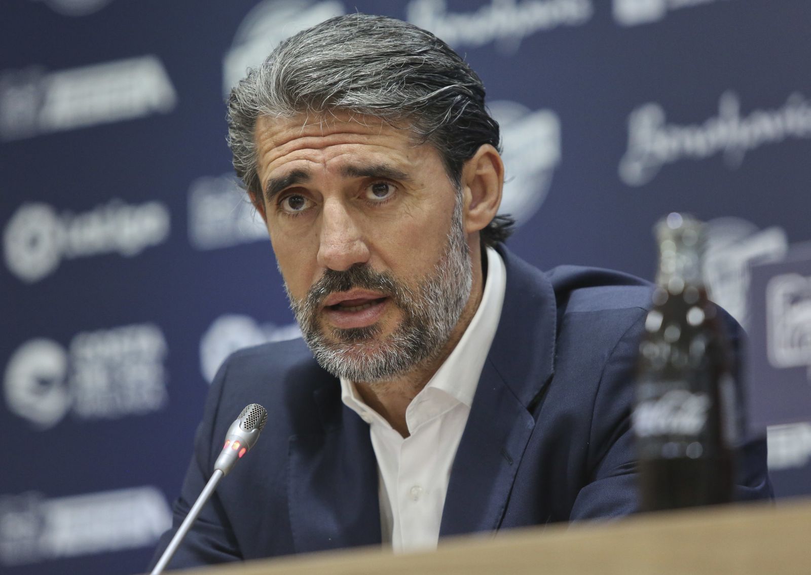 Caminero, ayer en La Rosaleda.