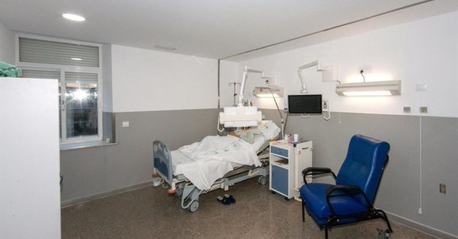 Una de las habitaciones individuales.