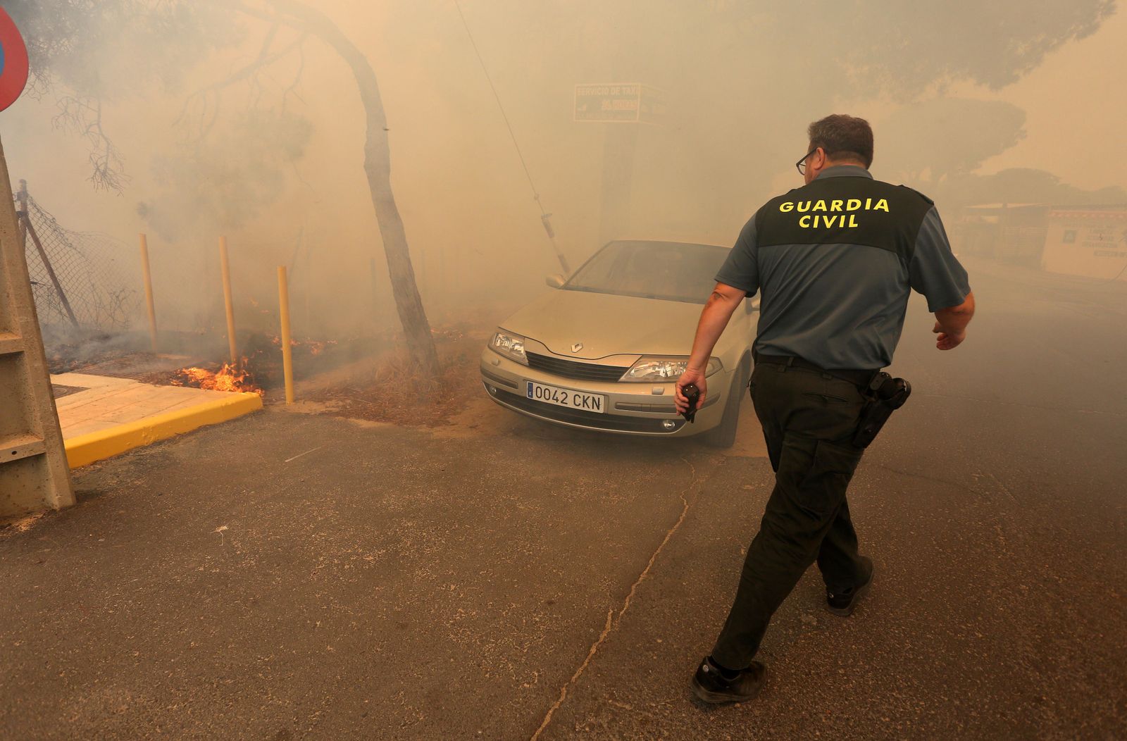 Las consecuencias del incendio en Mazagón