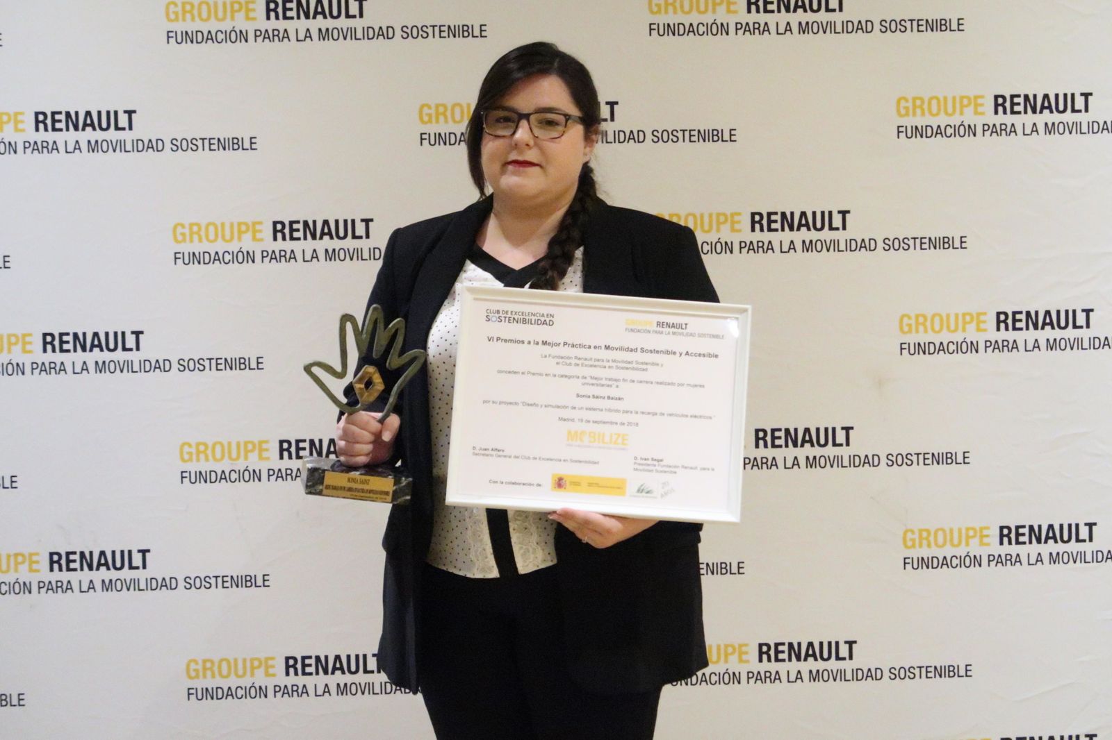 Sonia Sáinz el día de la recogida del premio en el Club Financiero Génova de Madrid.