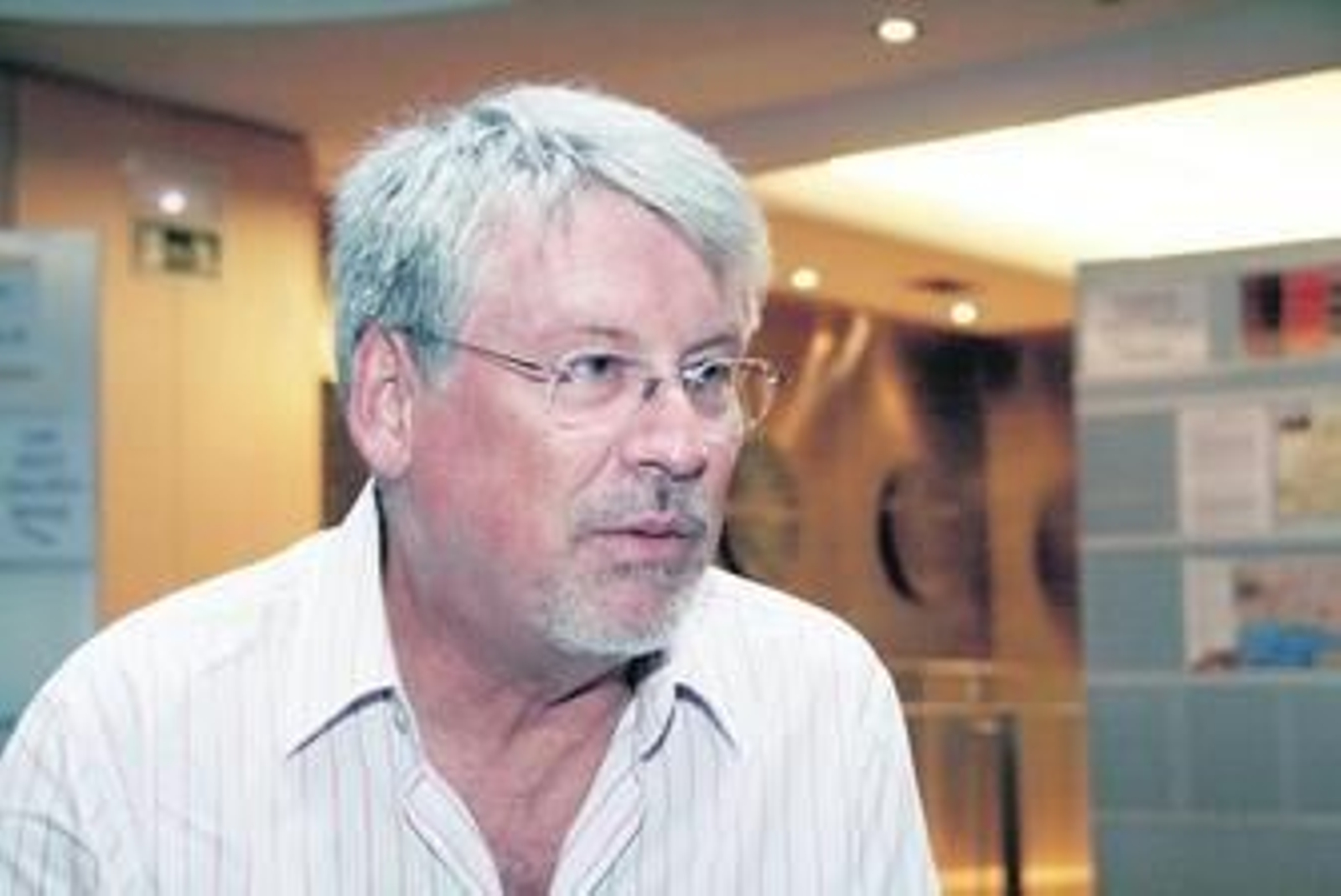 Javier de la Fuente, durante la entrevista.