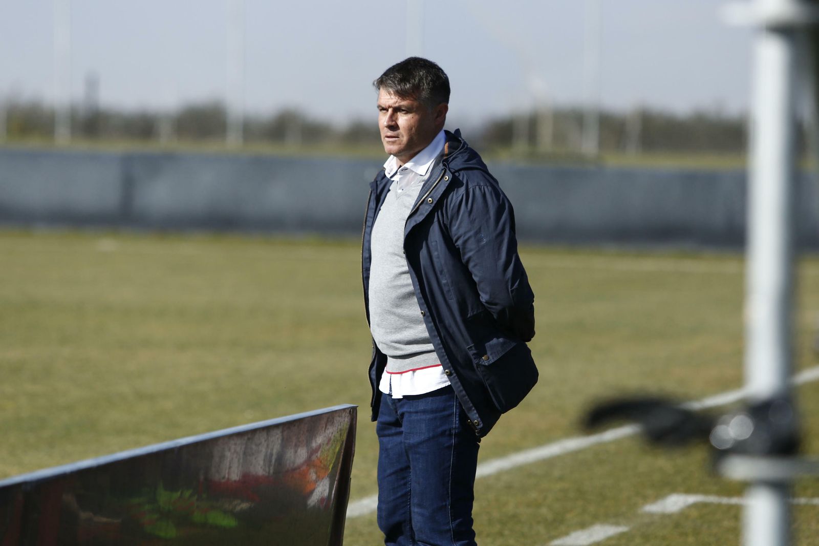 Pedro Morilla durante un encuentro del Recreativo en la Ciudad Deportiva.