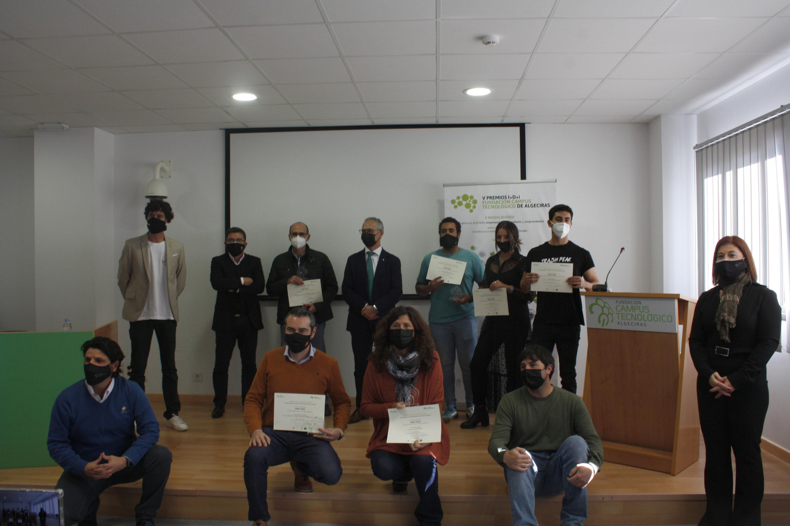Los premiados por la Fundación Campus Tecnológico.