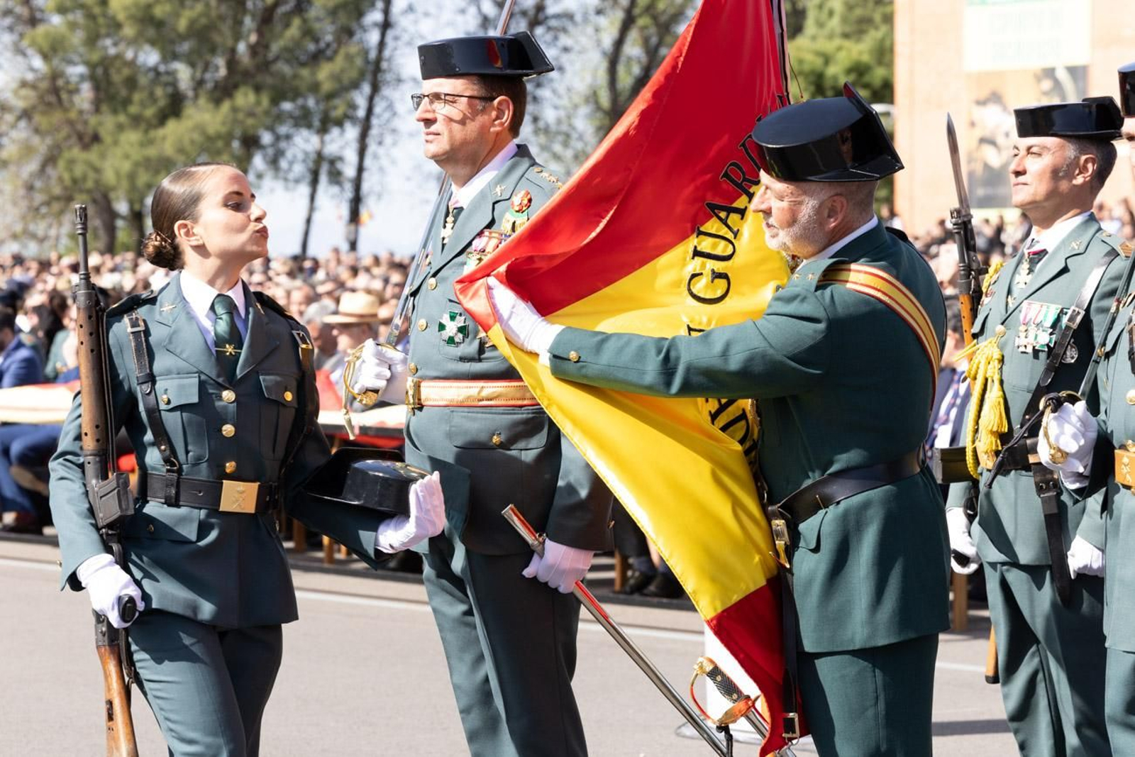 Acto de jura de bandera de la 130ª promoción de guardias civiles de la Academia de Baeza
