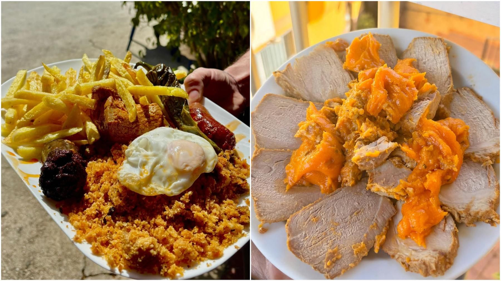 Varios platos de Venta Los Montes.