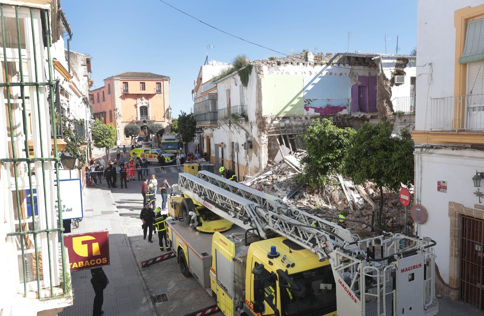 Derrumbe en Jerez de una casa en el barrio de San Miguel