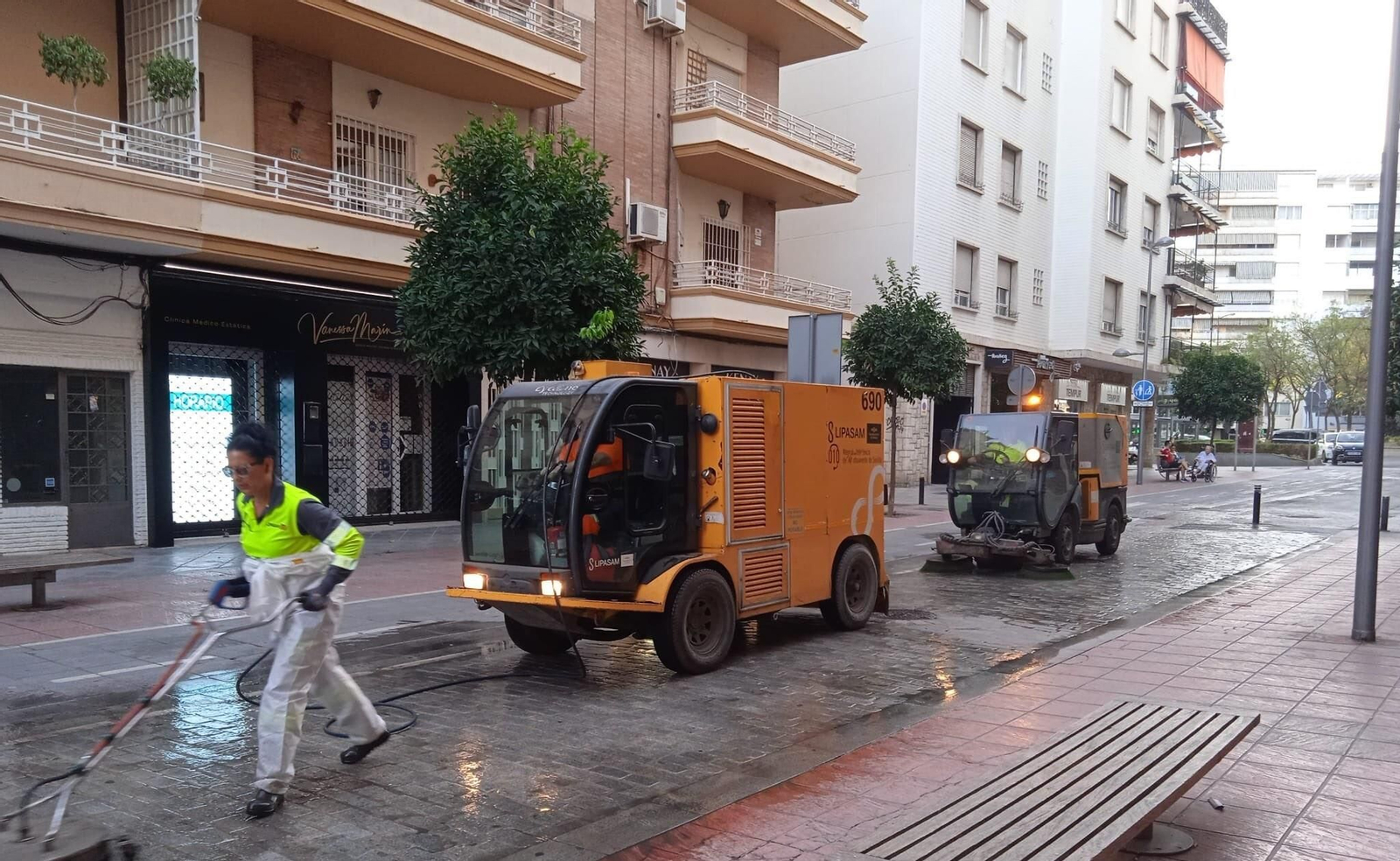 Tareas de limpieza en Los Remedios las últimas semanas.