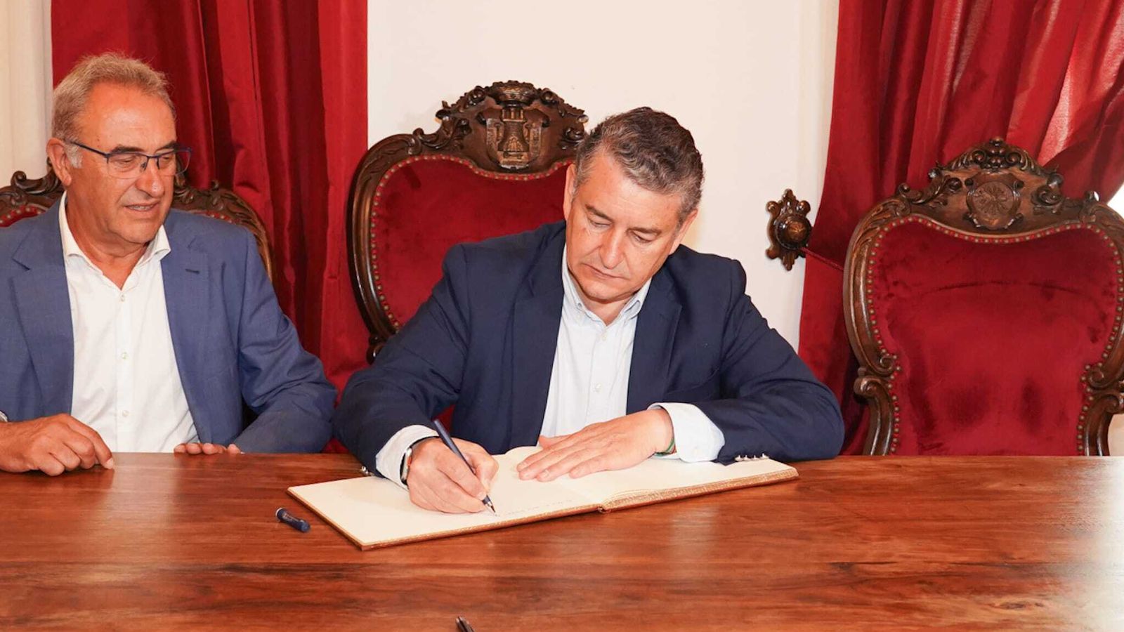 Pepe Santos y Antonio Sanz, este sábado en Tarifa.