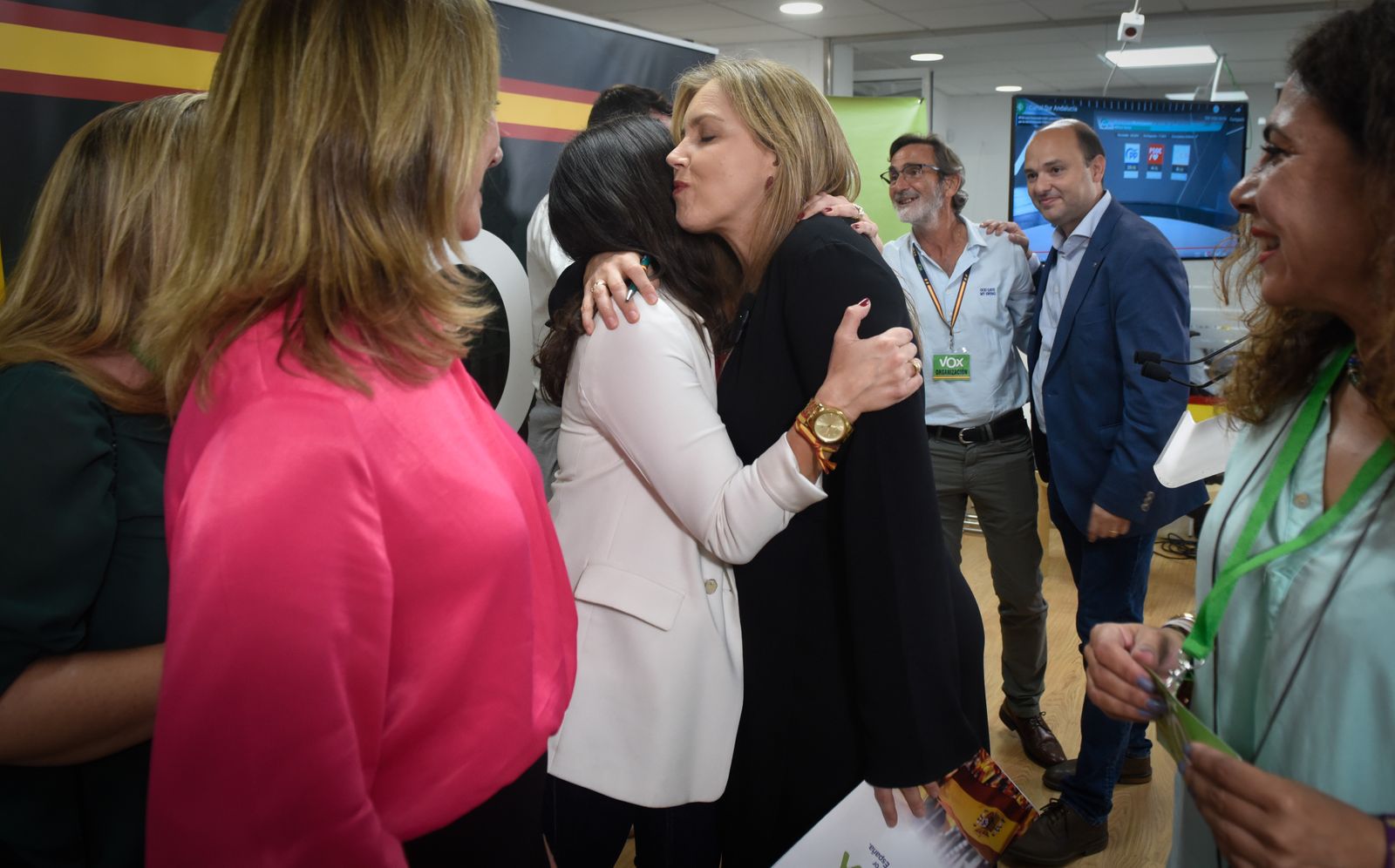 Las imágenes de Cristina Peláez, en la sede de VOX