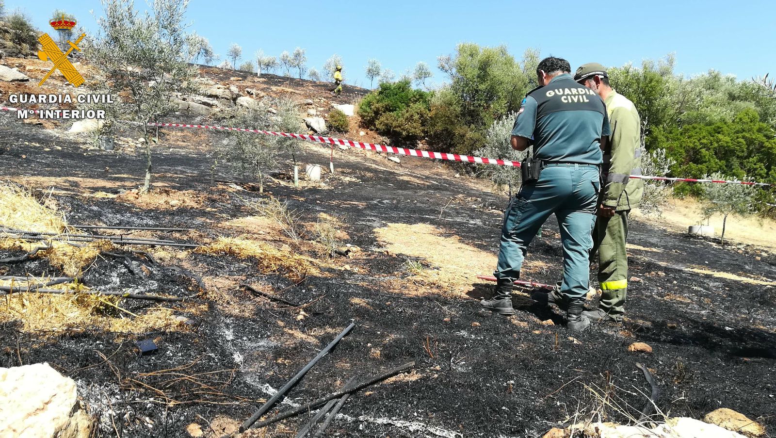 Investigación de un incendio en Carcabuey.