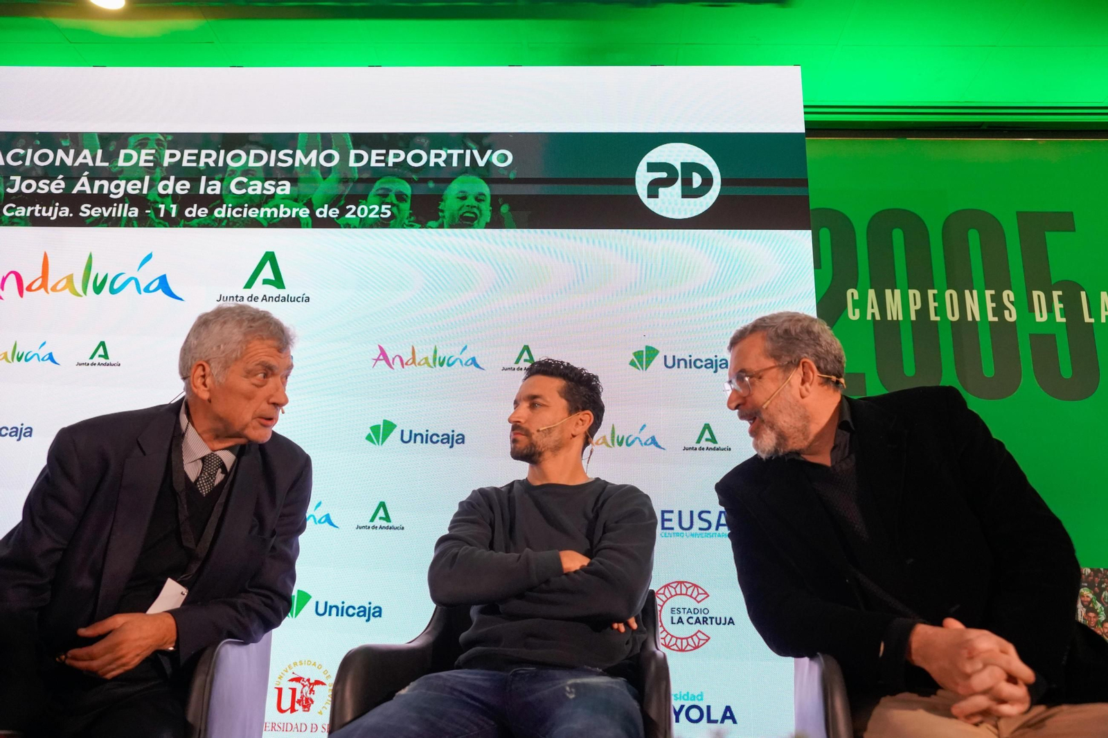 Ángel María Villar, Jesús Navas y Alejandro Ruesga.