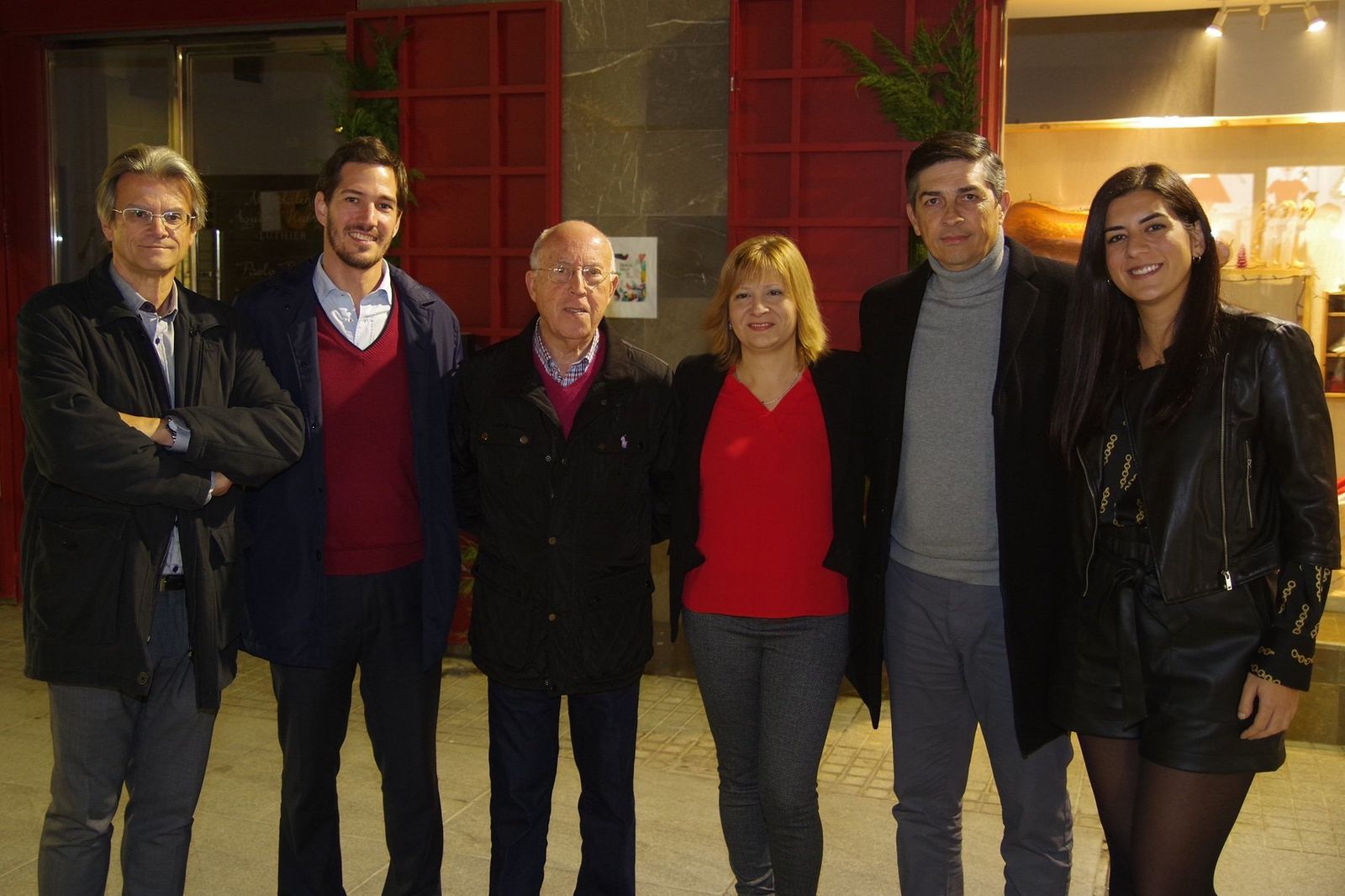 La candidatura de Ángela Guerrero, en el centro, durante el proceso electoral.