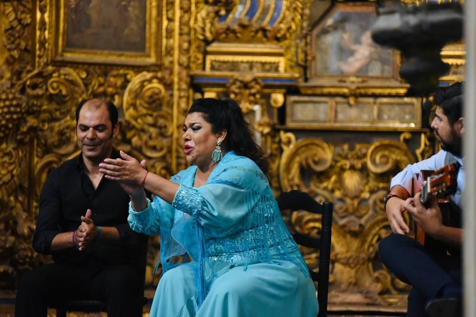 La Macanita en un momento de su recital.