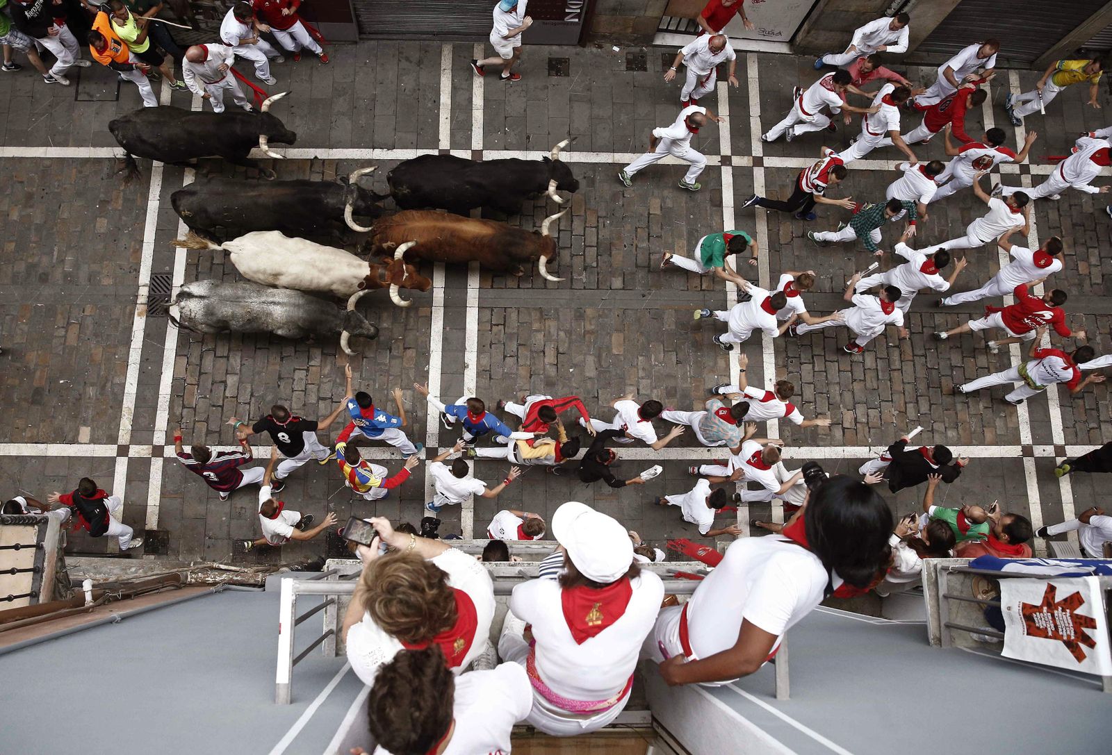 Las imágenes del último encierro de los sanfermines