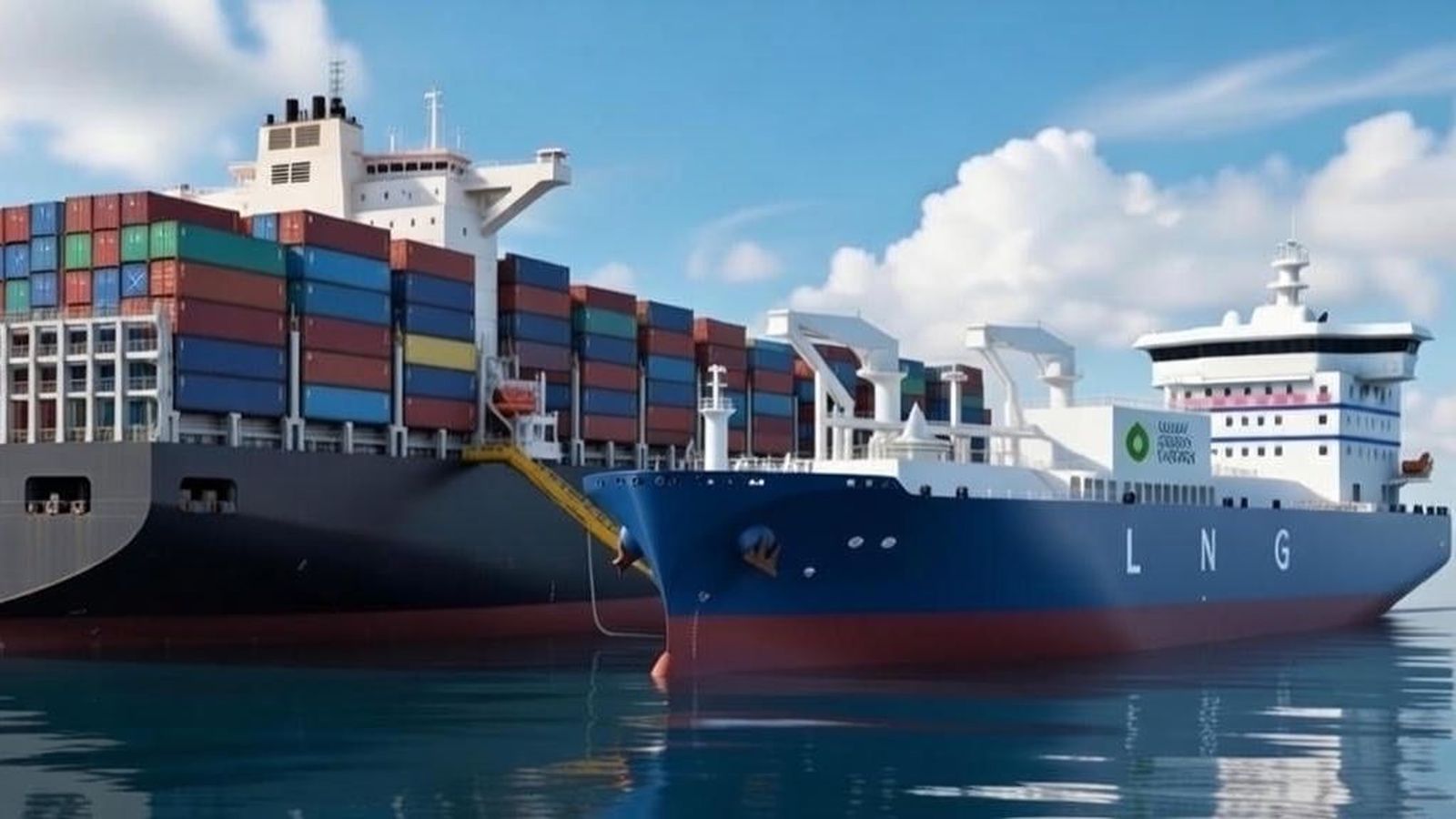 Recreación virtual del 'Mistral LNG' realizada con inteligencia artificial