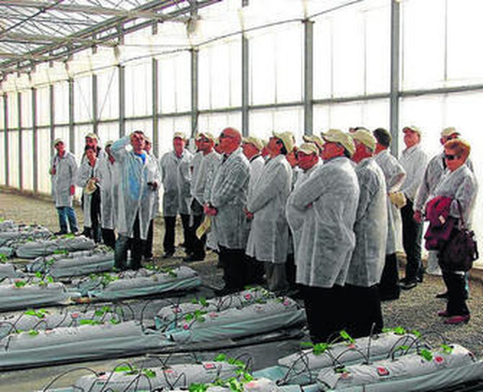 Los representantes de CajaCampo, en Las Palmerillas.