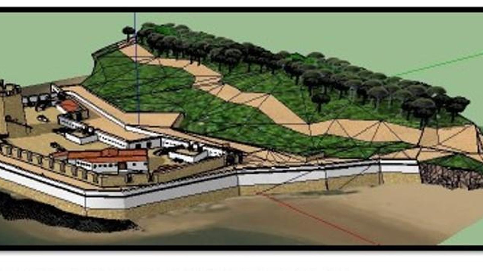 Este es el aspecto que presentaba el Fuerte de Santa Catalina en 1808, antes de la invasión francesa.