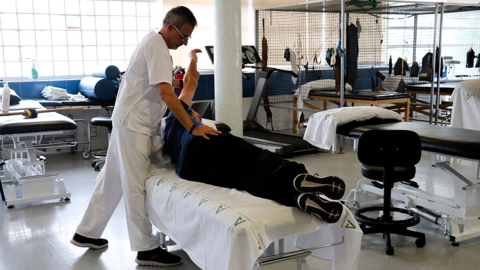 Sesión de fisioterapia.