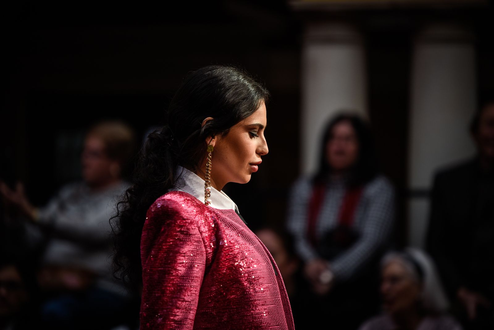 Imágenes de la inauguración de la Pasarela Flamenca en el patio del Ayuntamiento