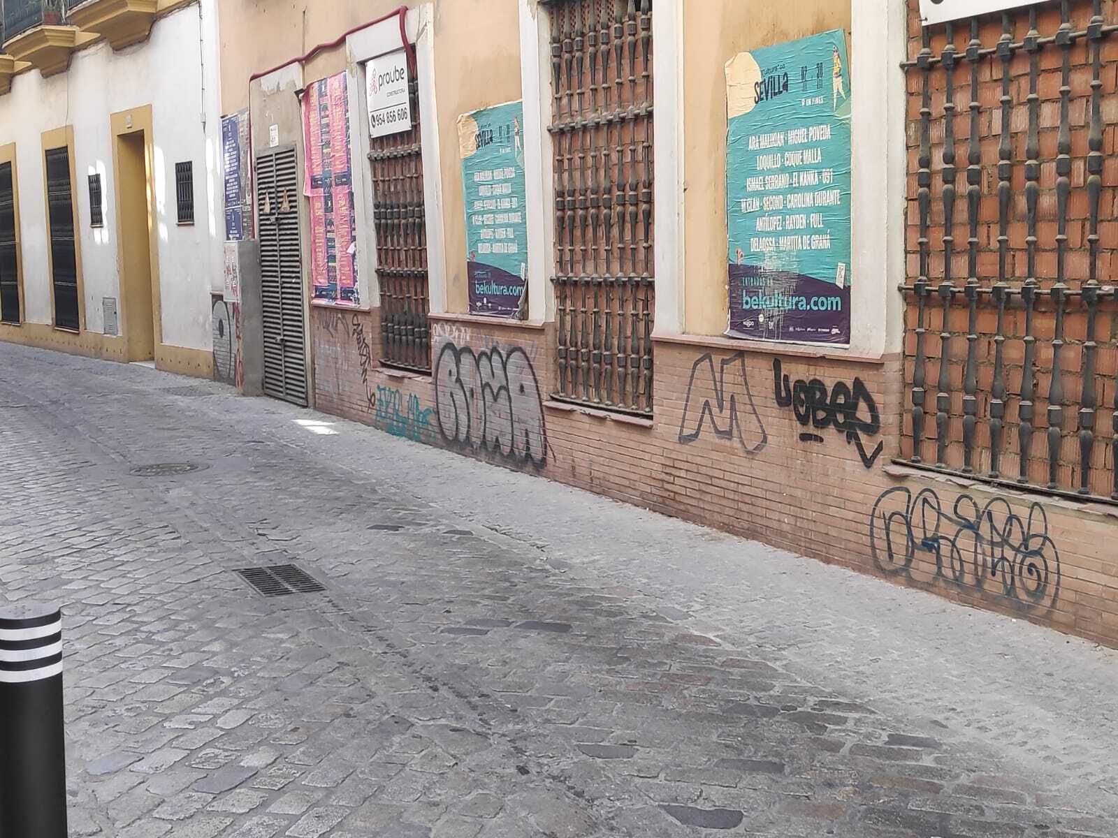 El PP denuncia la "degradación de un casco histórico, inundado de pintadas"