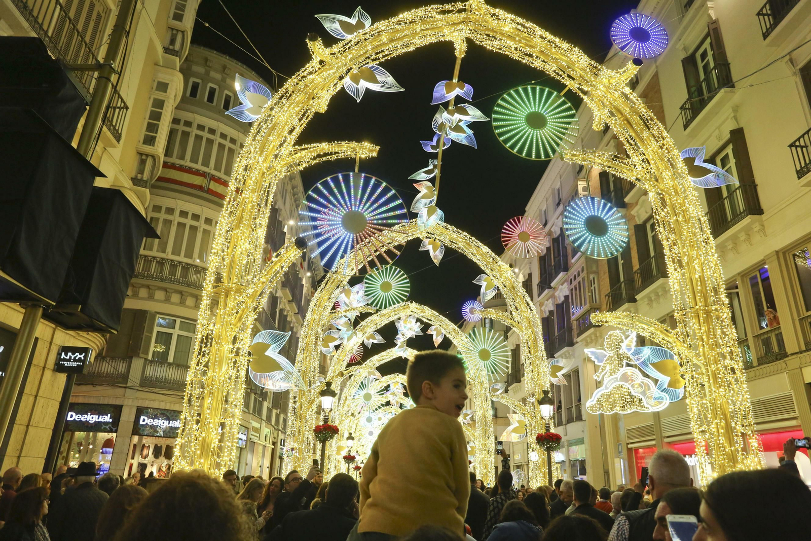Las fotos de las luces de Navidad en Málaga Las fotos de las luces de Navidad en Málaga