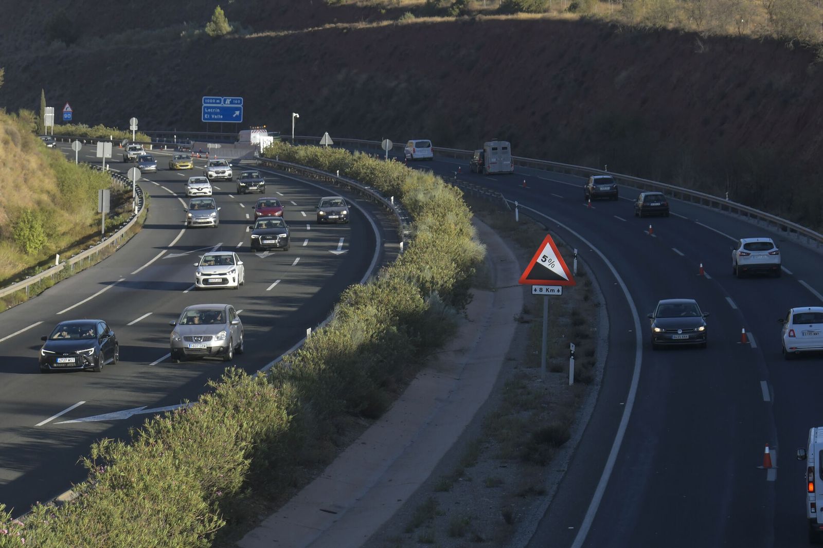 Imagen de archivo de la autovía A-44 en el entorno de Lecrín