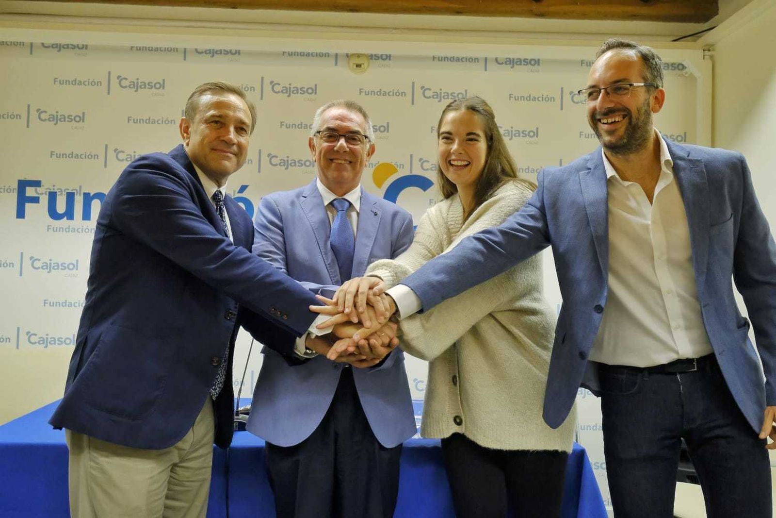 Alfonso Rodríguez, Pepe Trigo, Beatriz Van Vroenhoven y Manuel Morera, este viernes en la Fundación Cajasol.