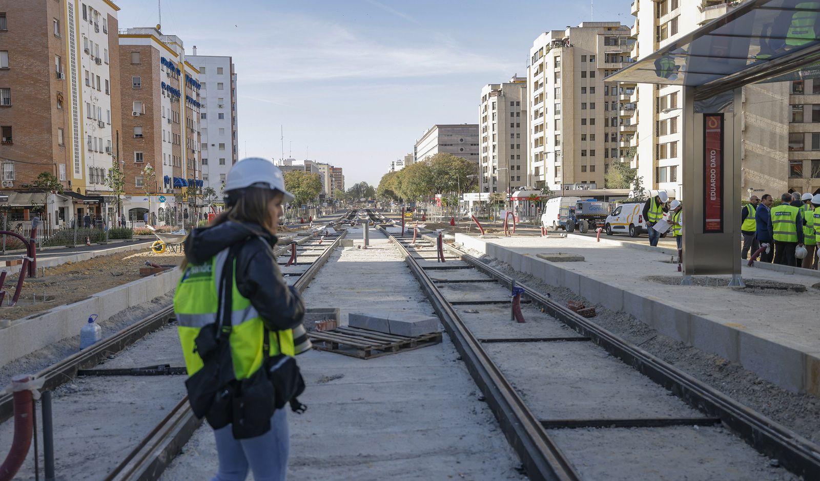 La visita a las obras de ampliación del Metrocentro, en imágenes