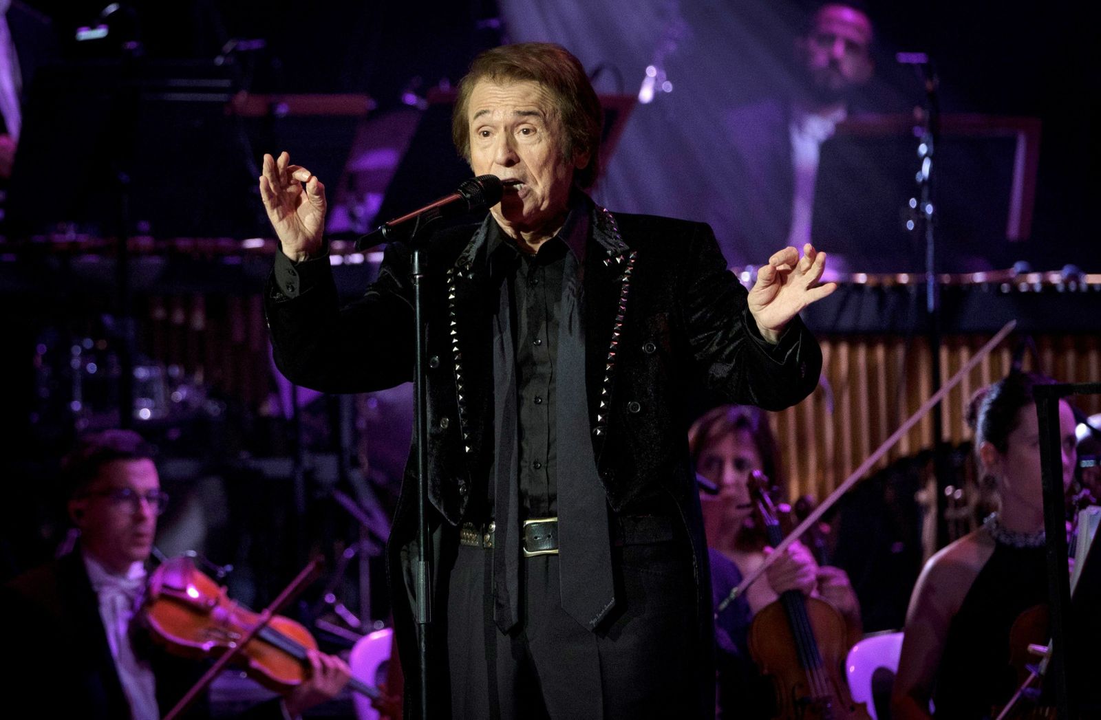 Raphael, durante uno de sus últimos conciertos.