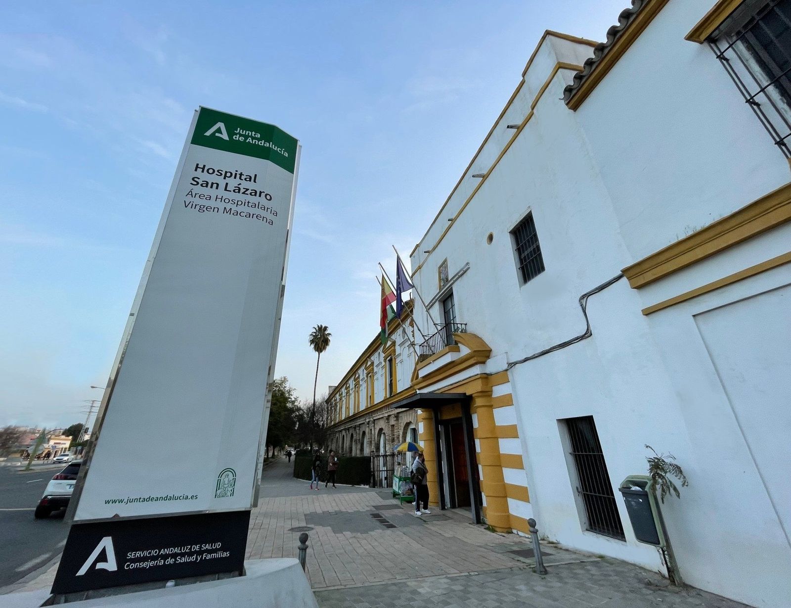El Hospital de San Lázaro, perteneciente al área hospitalaria Virgen Macarena.