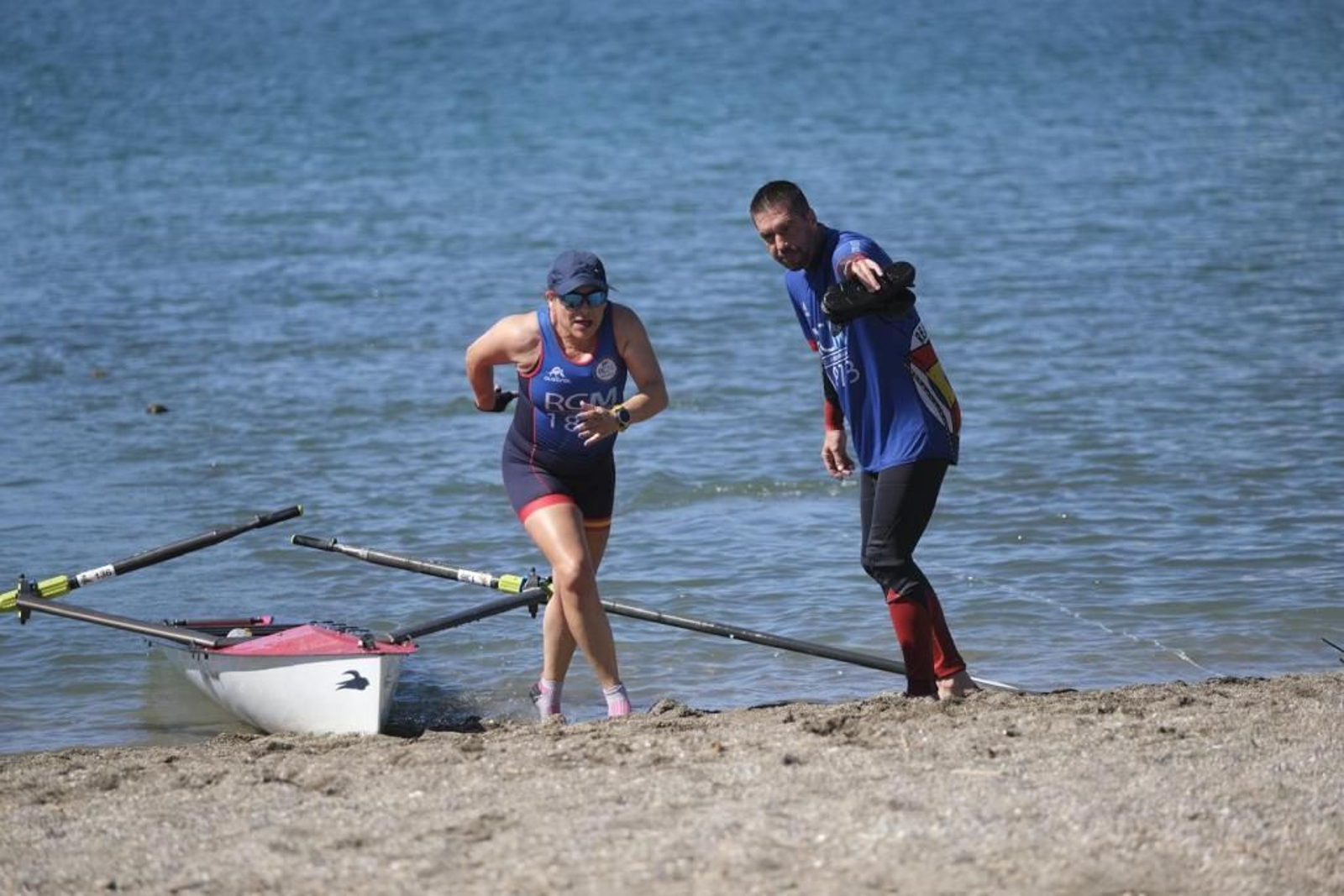 Espectáculo en el I Open Costa del Sol Beach Sprint celebrado en Málaga