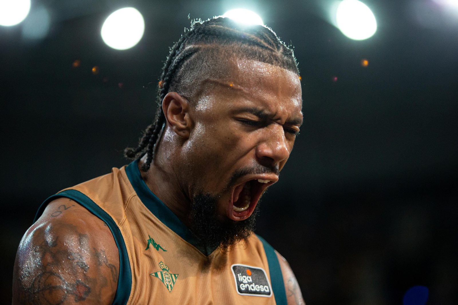 Evans, durante el último partido de la pasada campaña en Miribilla ante el BilbaoBásket.