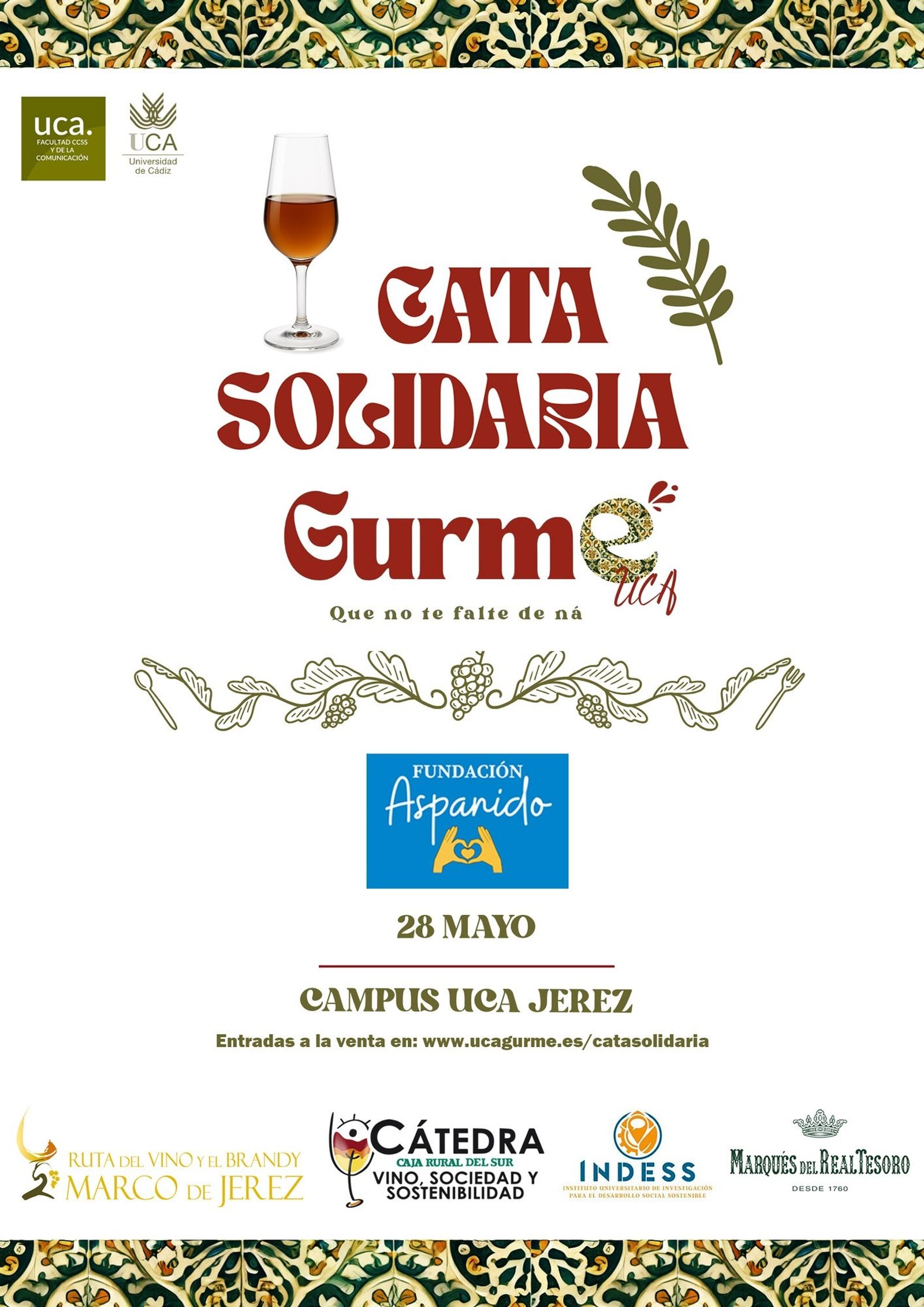 Cartel de la cata solidaria de Gurmé