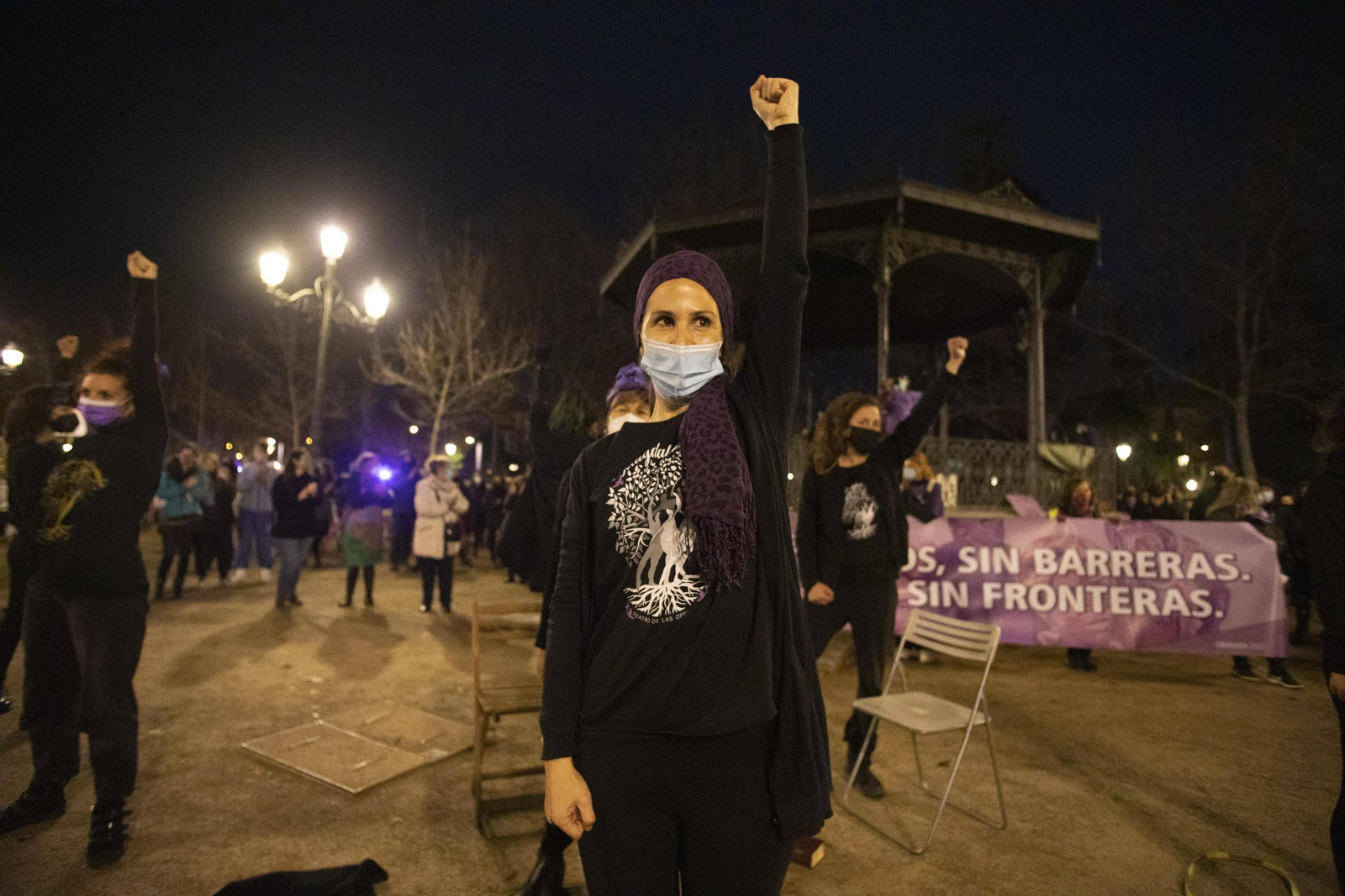 Las mejores imágenes de la manifestación feminista del 8M en Granada este 2021