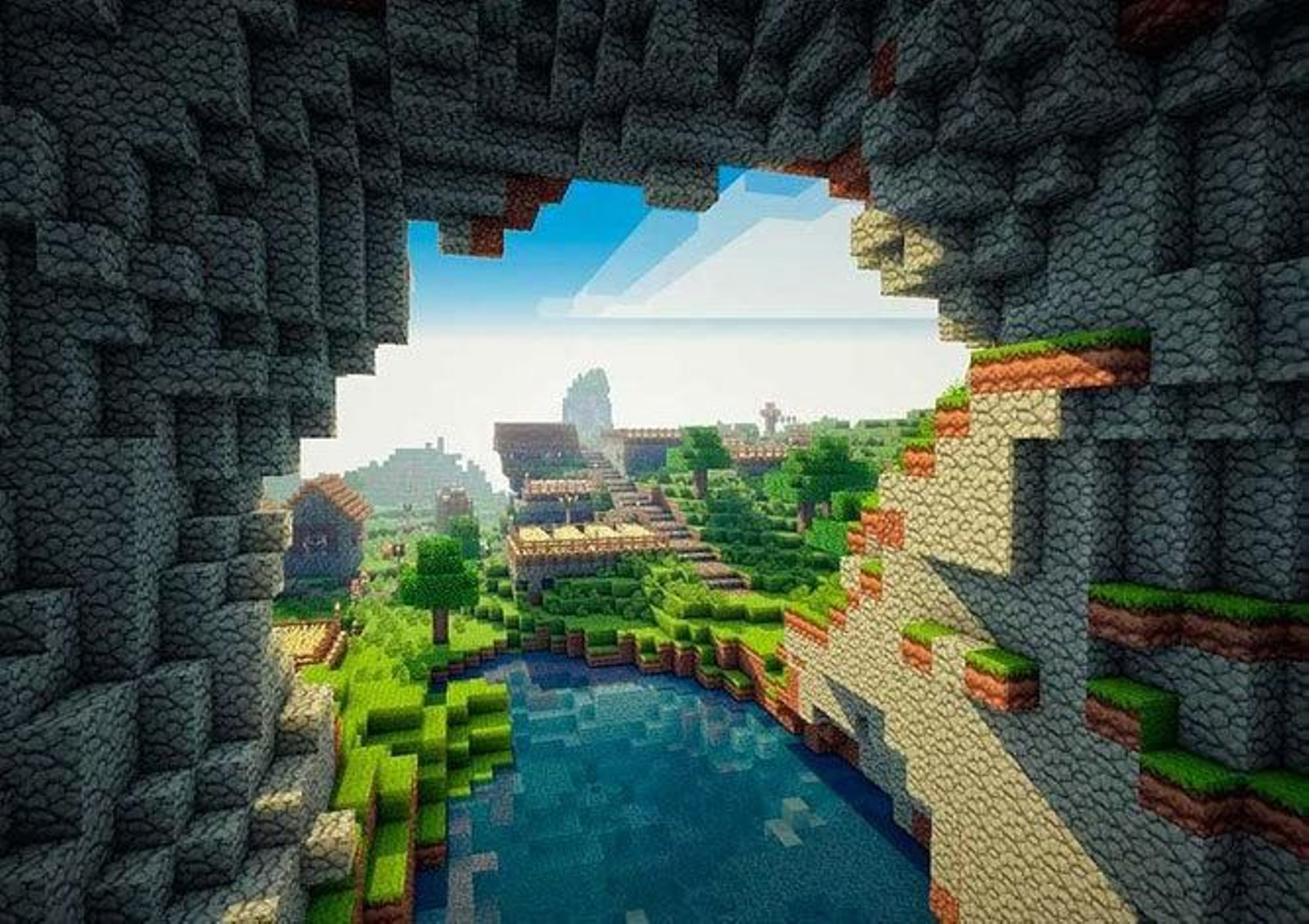 Un paisaje de 'Minecraft'