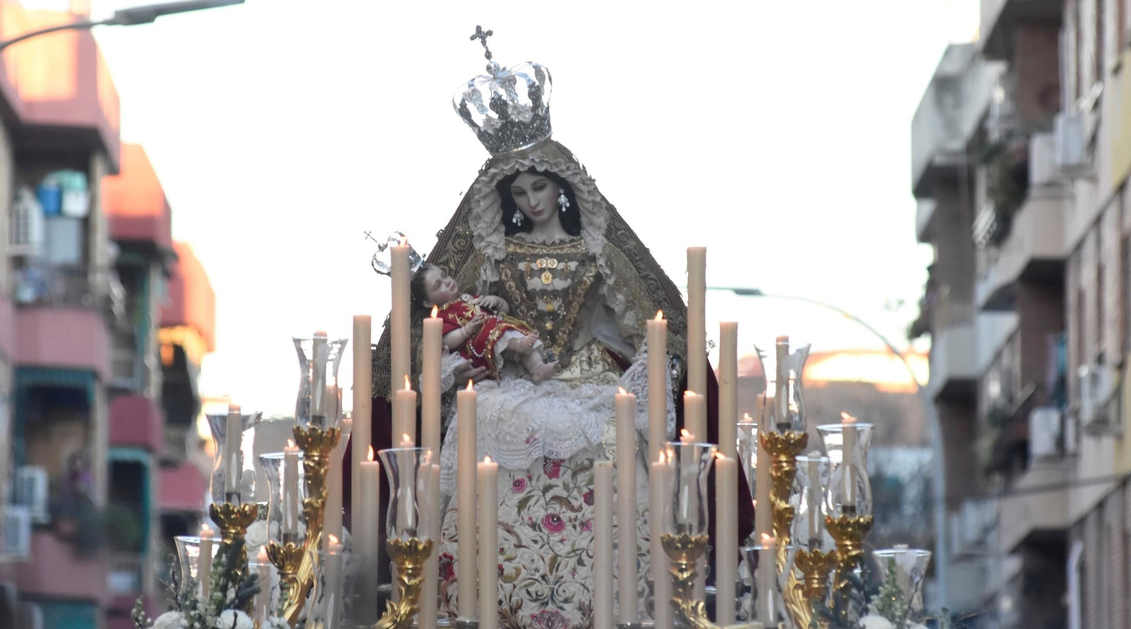 La Virgen de Belén, durante su salida procesional del año pasado.