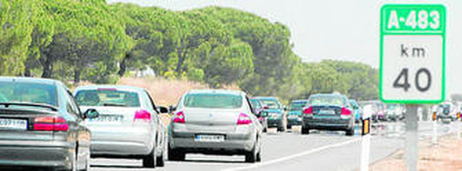 La carretera de Almonte a Matalascañas, donde se produjo el accidente en 1984, hace 29 años.