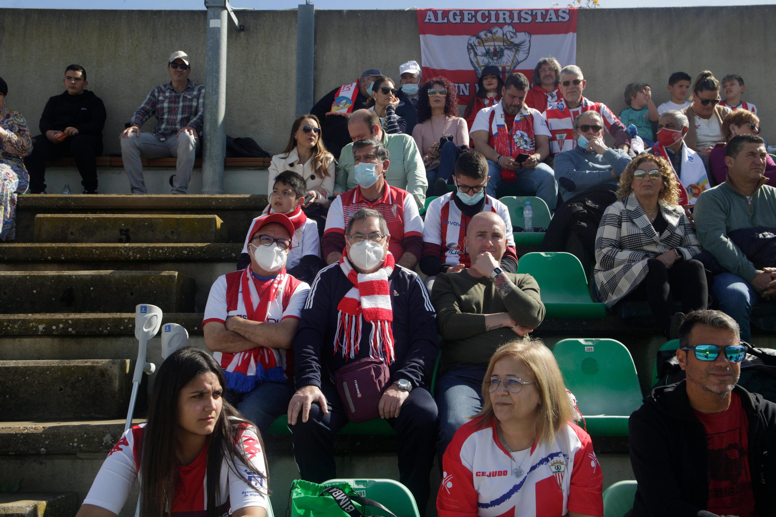 Ambiente de la afición del Algeciras CF en Sevilla