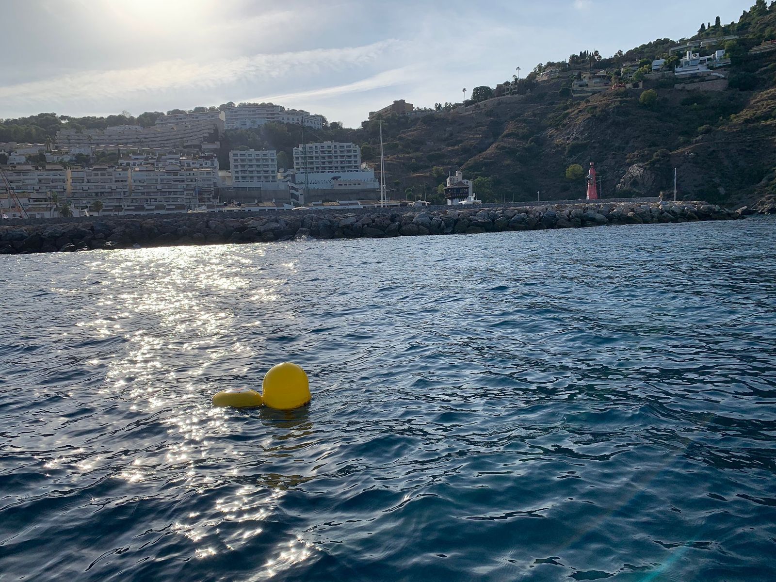 El puerto deportivo de Marina del Este instala una boya sensor para el estudio marino