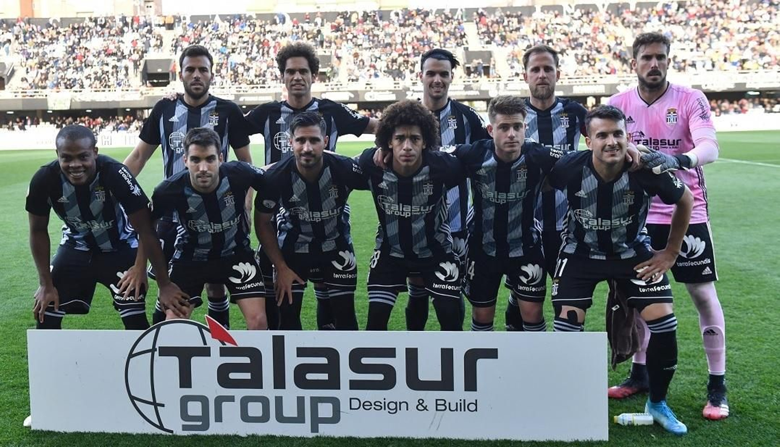 El último once inicial del Cartagena en liga. El último once inicial del Cartagena en liga.