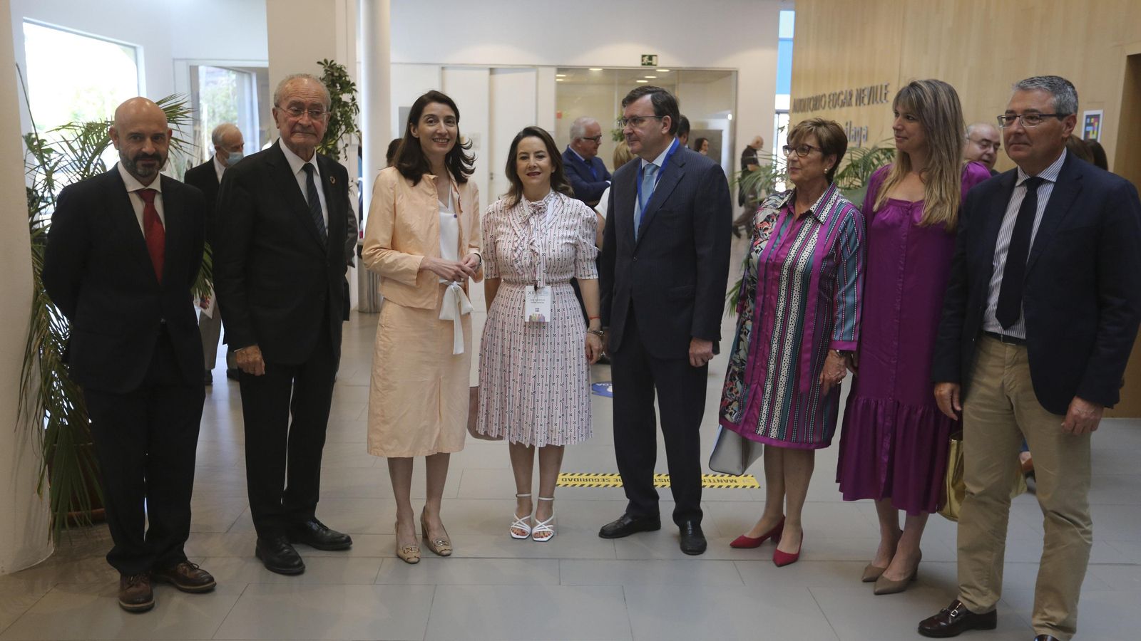 La ministra de Justicia, junto a otras autoridades este jueves en Málaga. La ministra de Justicia, junto a otras autoridades este jueves en Málaga.