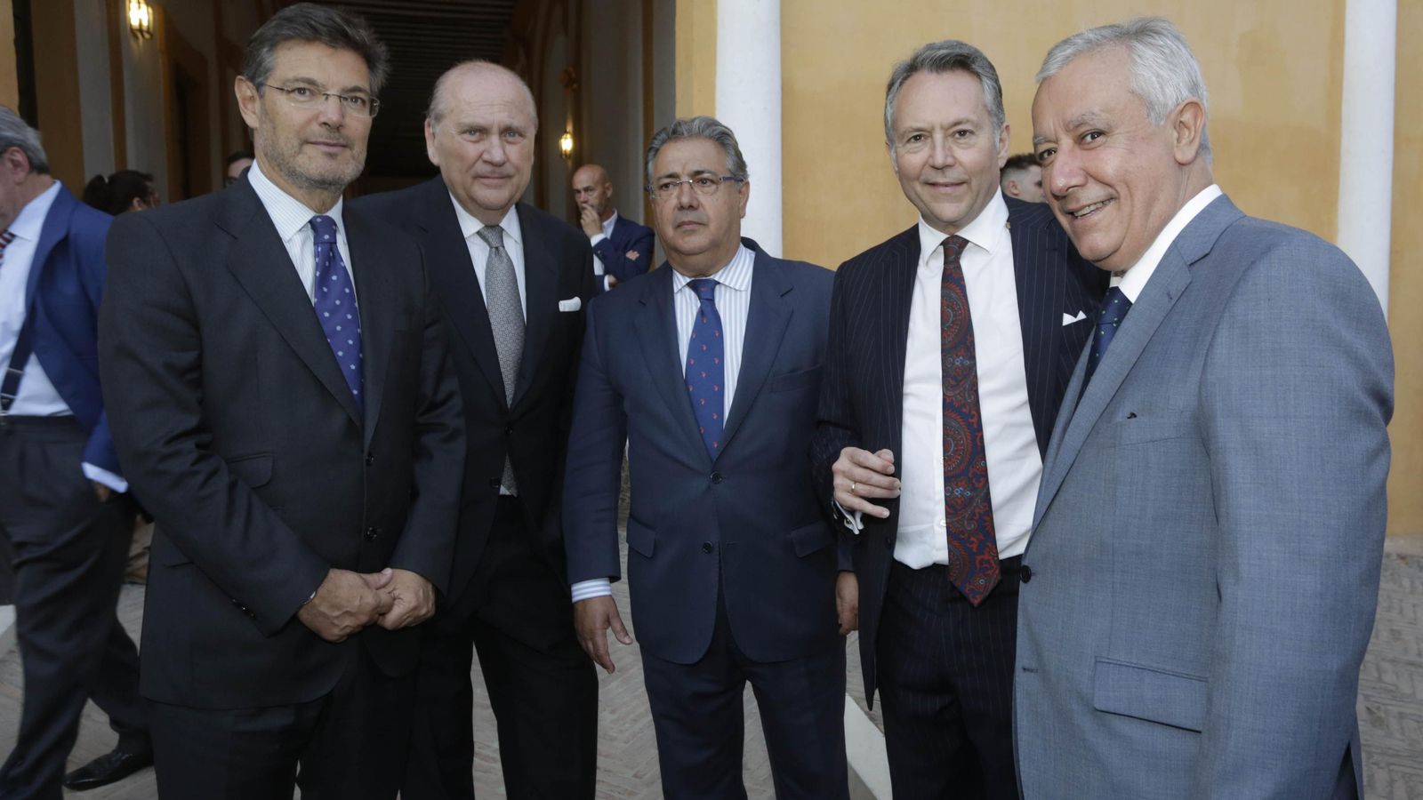 Rafael Catalá, José Moya, Juan Ignacio Zoido, José Joly y Javier Arenas, vicesecretario general del PP.