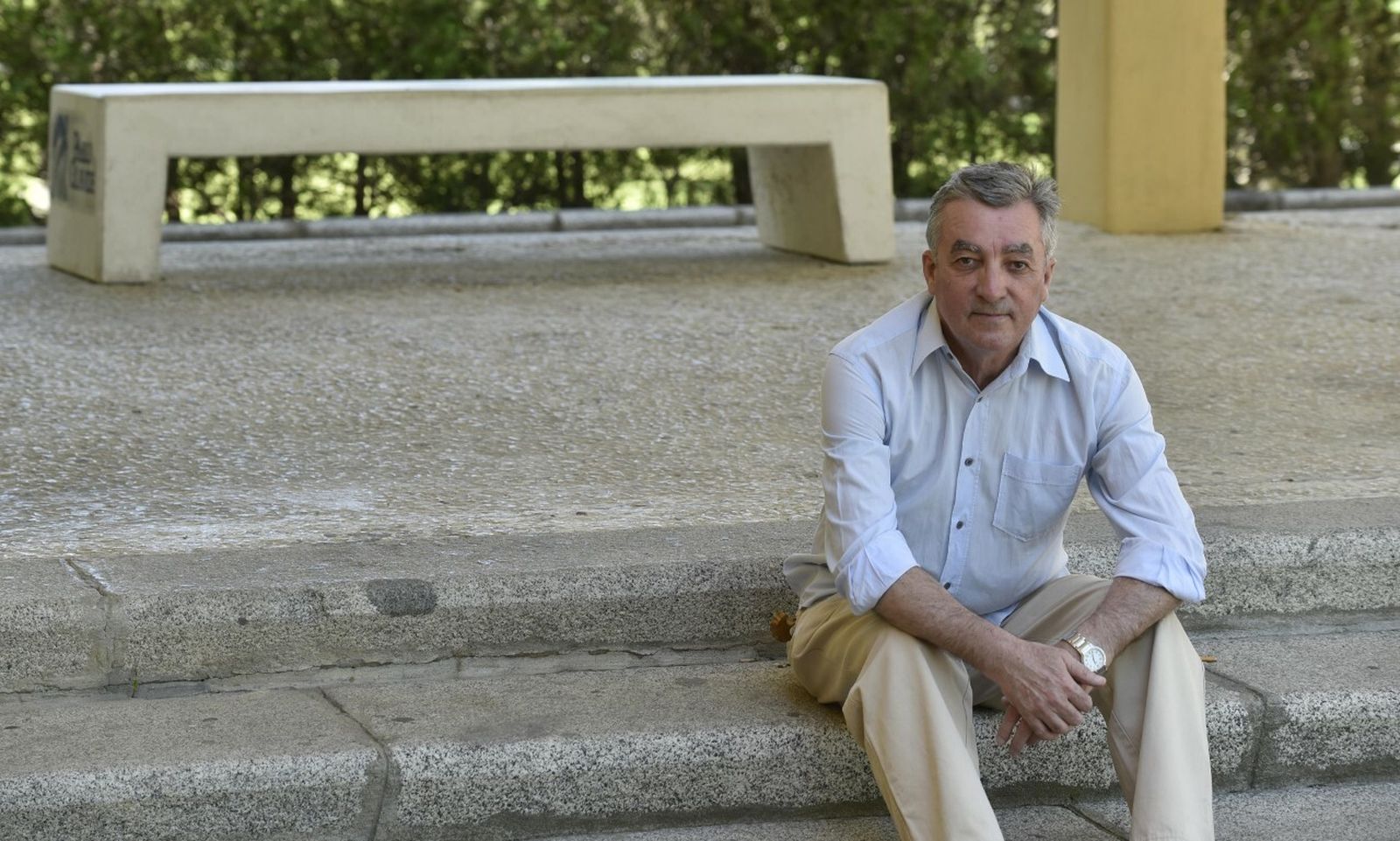 José María Miura, en la Olavide, durante la entrevista.