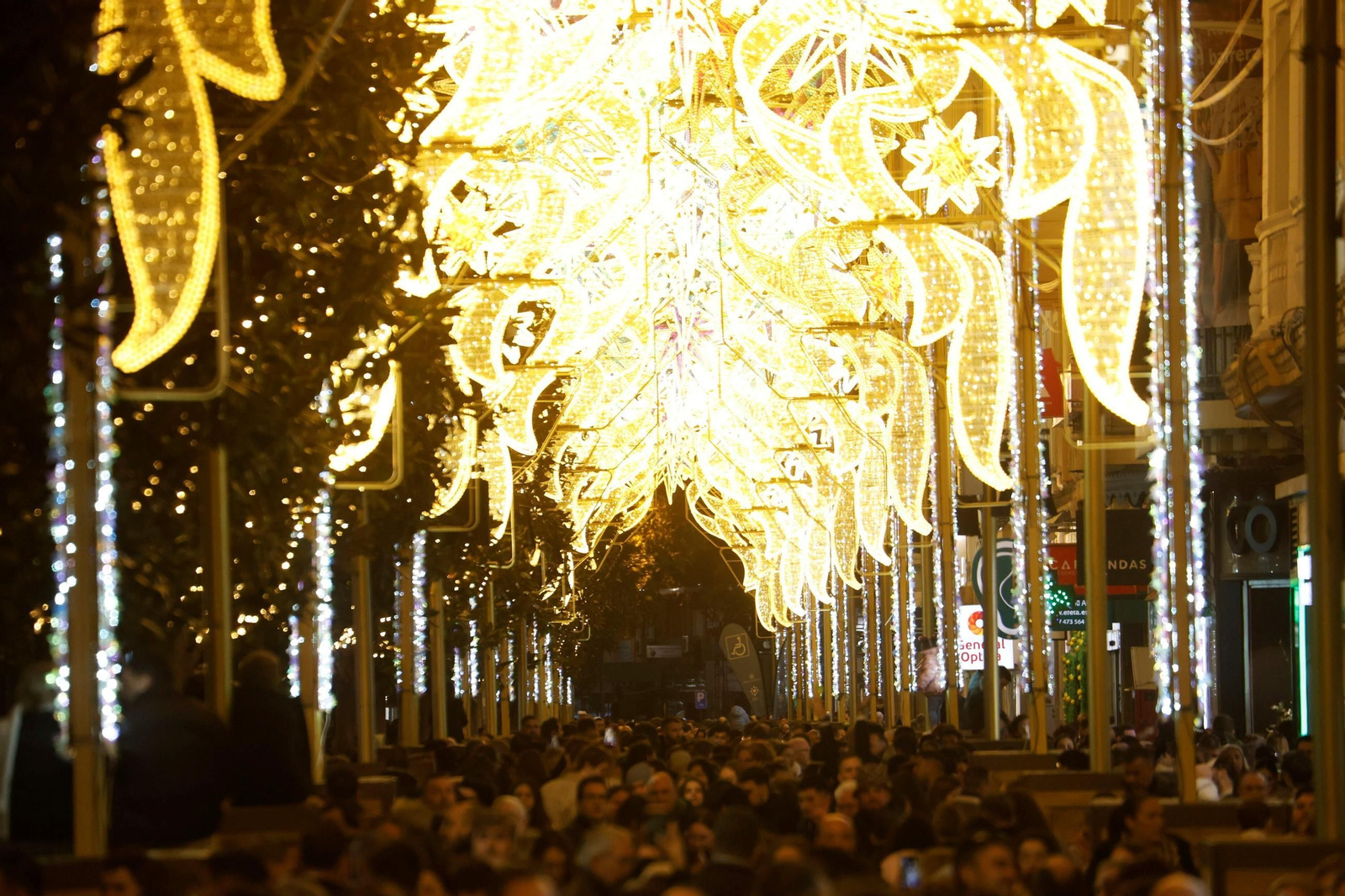 Inauguración del espectáculo navideño de la calle Cruz Conde.