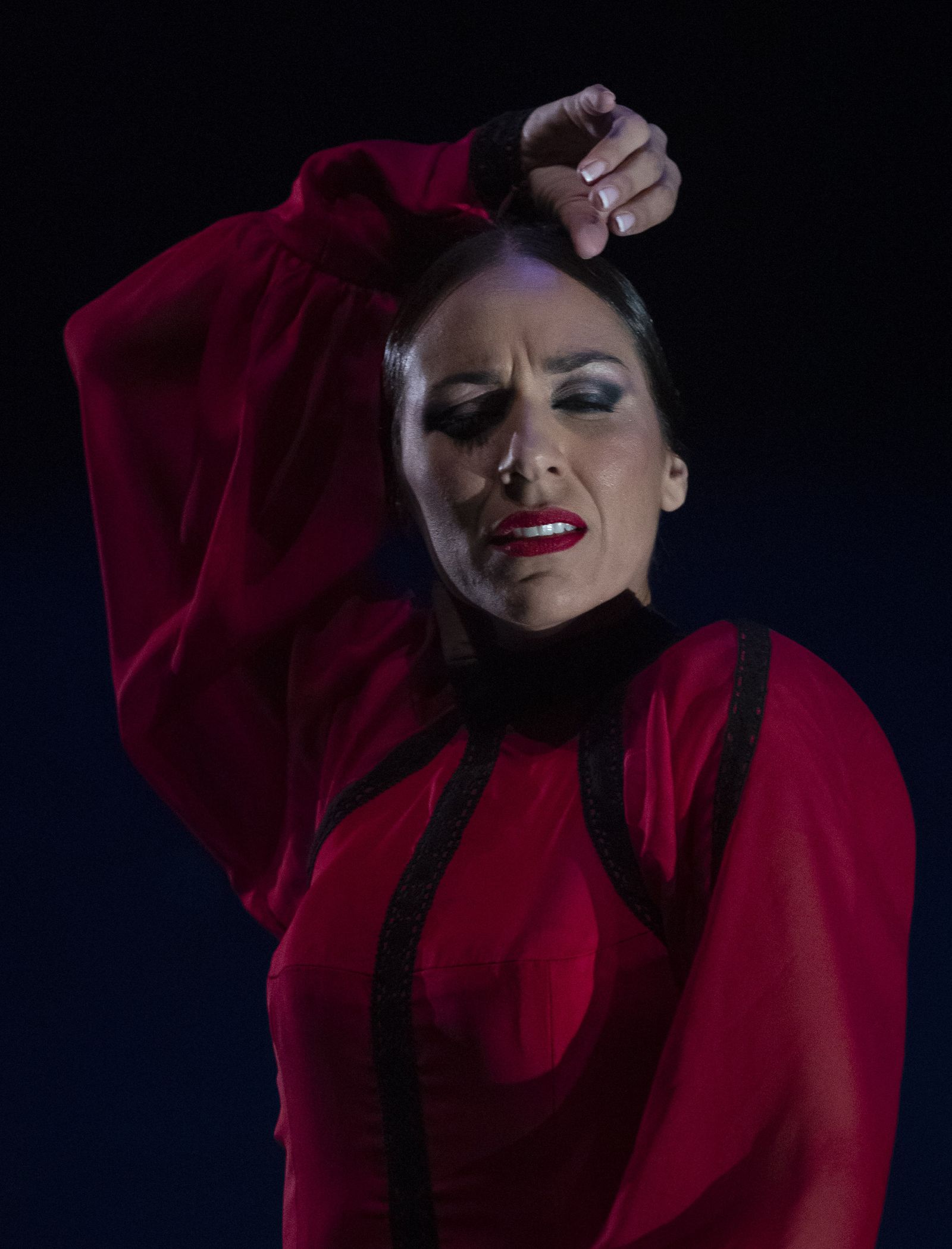 Primer plano de la bailaora almeriense de raíces portuguesas.